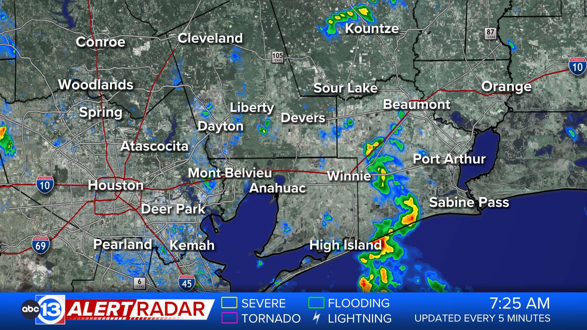 ABC13 Houston Weather Radar for Chambers/Liberty counties